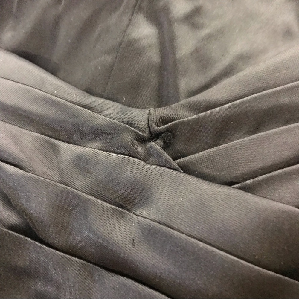 Calvin Klein * Bodycon Black Satin Formal Cocktail Dress GUC Woman’s Petite 4P 4 - Picture 7 of 10